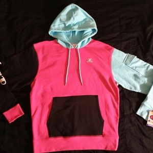 Champion Reverse Weave Men's Color Block Hoodie NWT